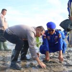 Hijaukan Pesisir Natuna: Polres Tanam Mangrove Sambut Hari Bhayangkara ke-79