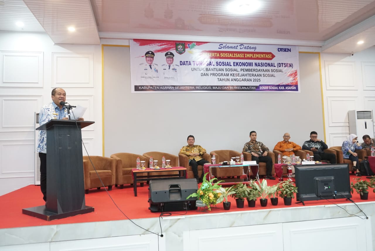 Perkuat Basis Data Kesejahteraan Sosial, Bupati Asahan Buka Sosialisasi Implementasi DTSEN