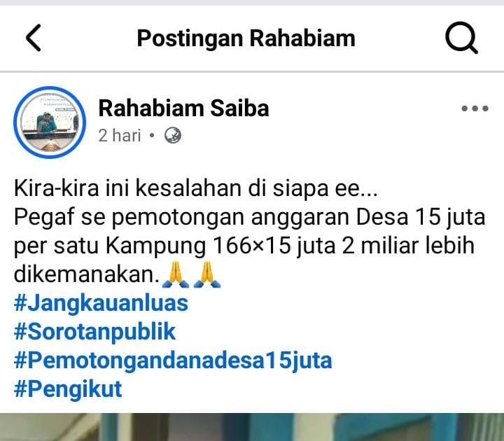 Sorotan Nasional !!! FAMI Desak Penegakan Hukum Dugaan Pemotongan Dana Desa Rp 2,49 Miliar di Pegunungan Arfak