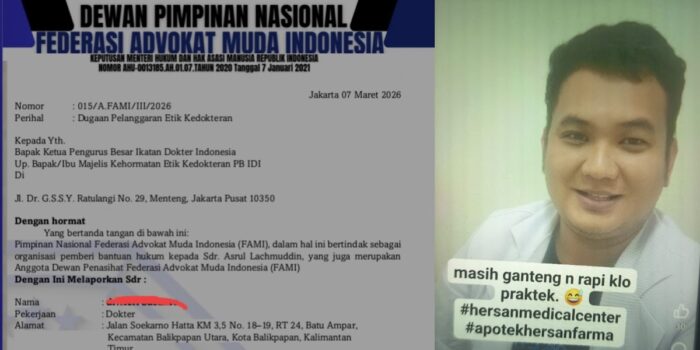 Heboh! Oknum Dokter Diduga Rayu Istri Orang Lewat WhatsApp, FAMI Resmi Laporkan ke PB IDI